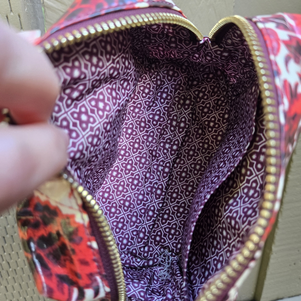 Tory Burch Red Floral Cosmetic Bag - Picture 9 of 16